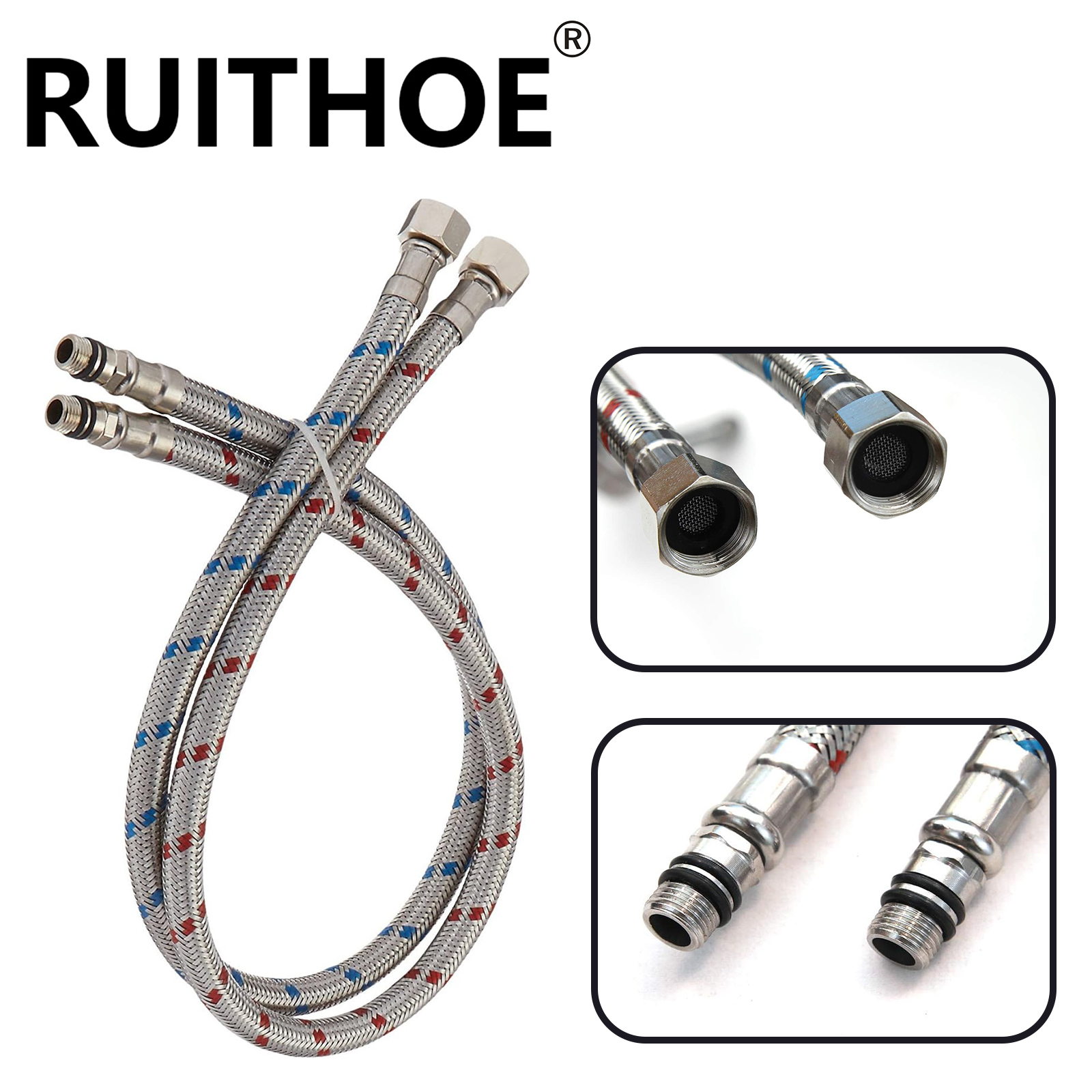2 Piece 24-Inch Long Faucet Co - Flexible Hose Braided review and price