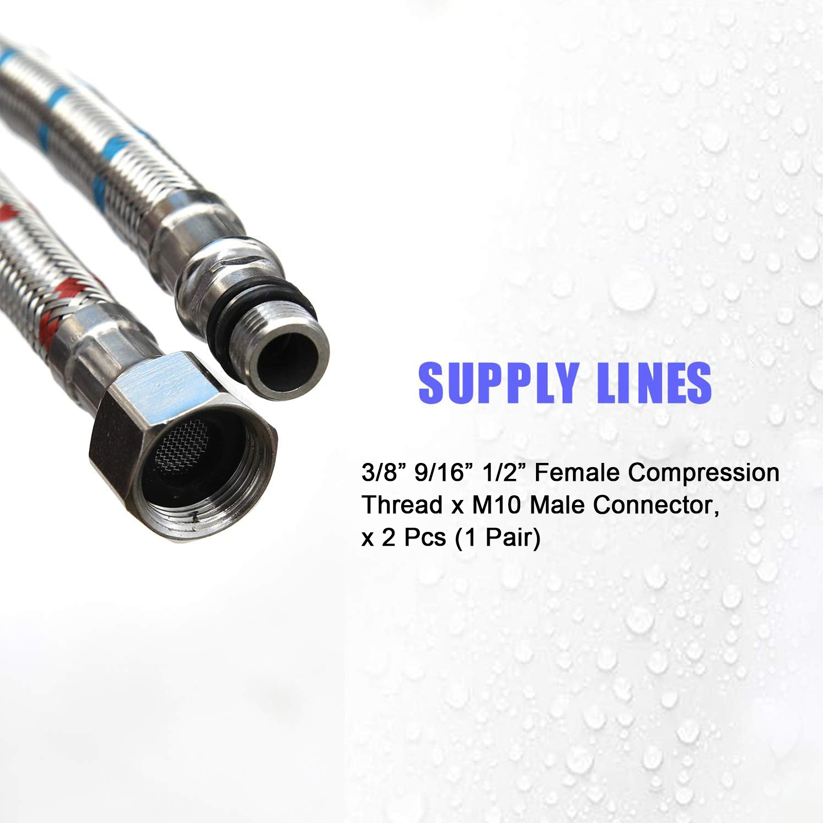 2 Piece 24-Inch Long Faucet Co - Flexible Hose Braided review and price