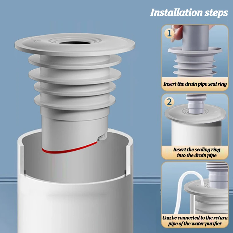 Silicone Bathroom Sewer Seal R - Drain Pipe Clip review and price