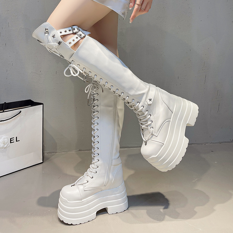 Punk Women Boots Ladies Cospla - Pipe Bending Spring review and price