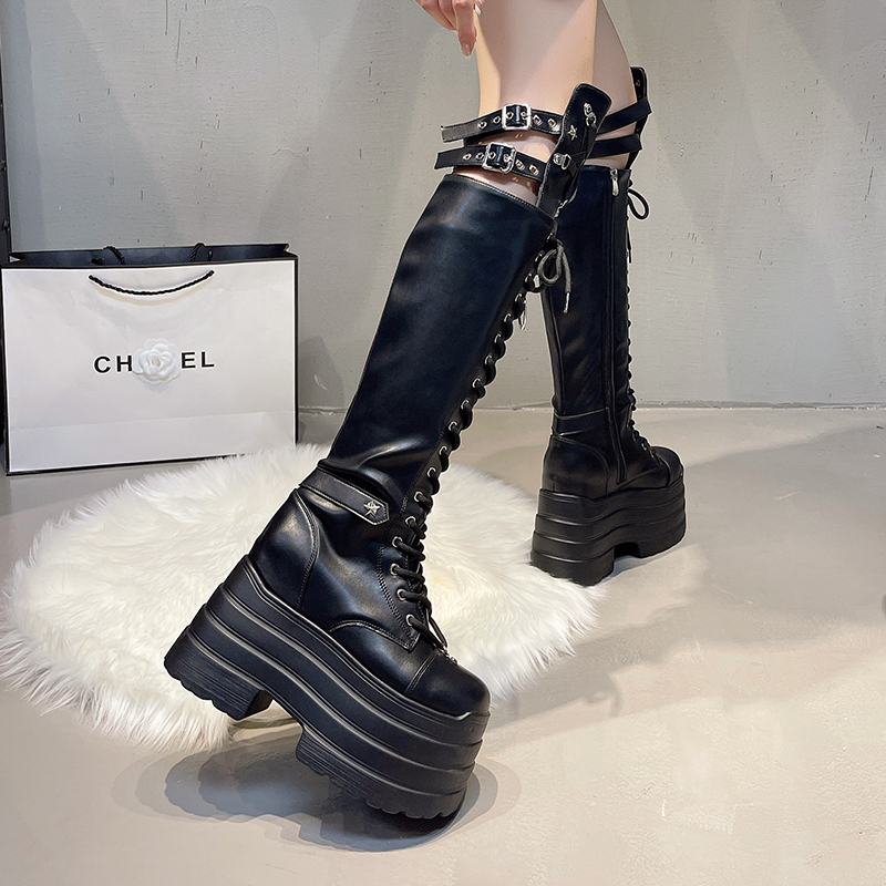 Punk Women Boots Ladies Cospla - Pipe Bending Spring review and price