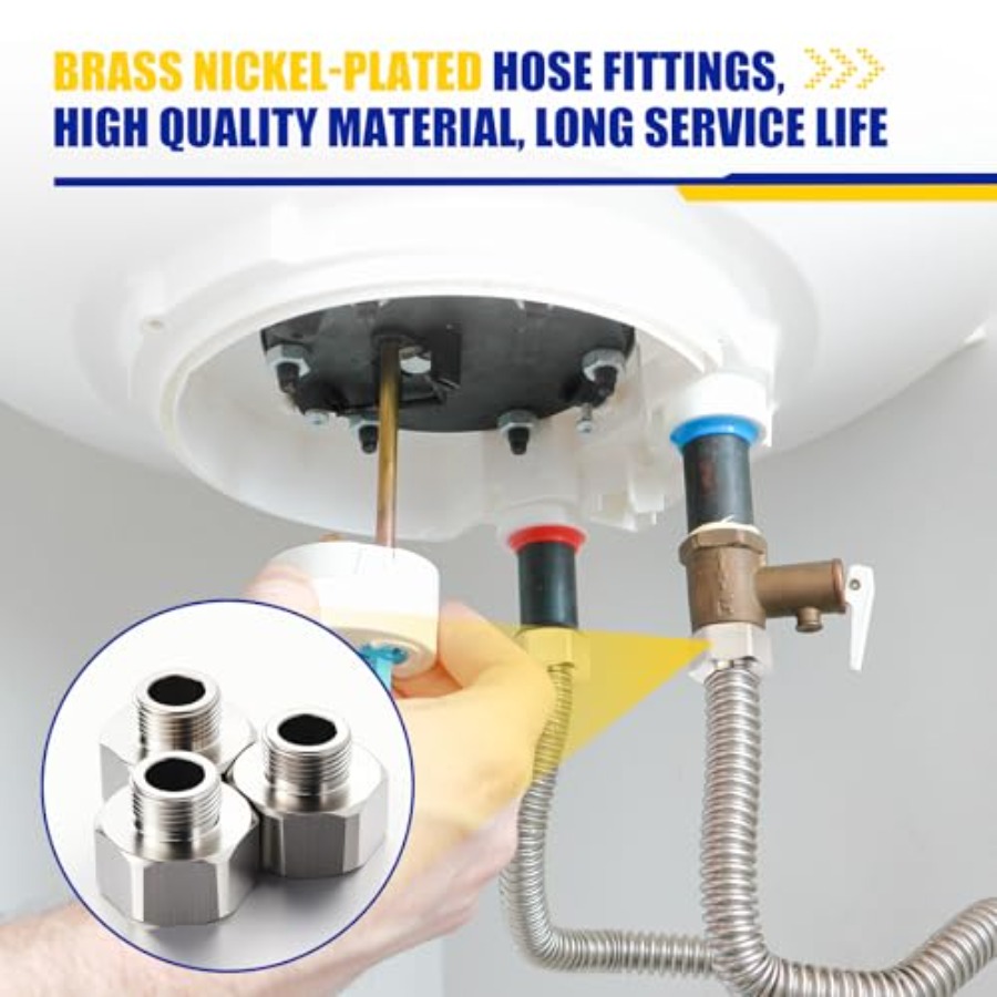 8 Pcs Brass Water Line Adapter - Compression Fitting Brass review and price